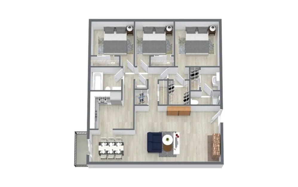 3D Apartment Floorplan